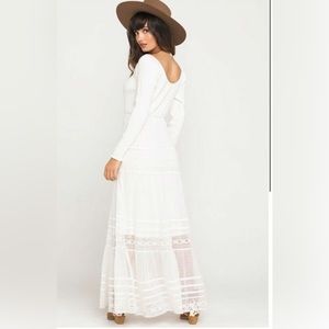 Free people white la e maxi dress